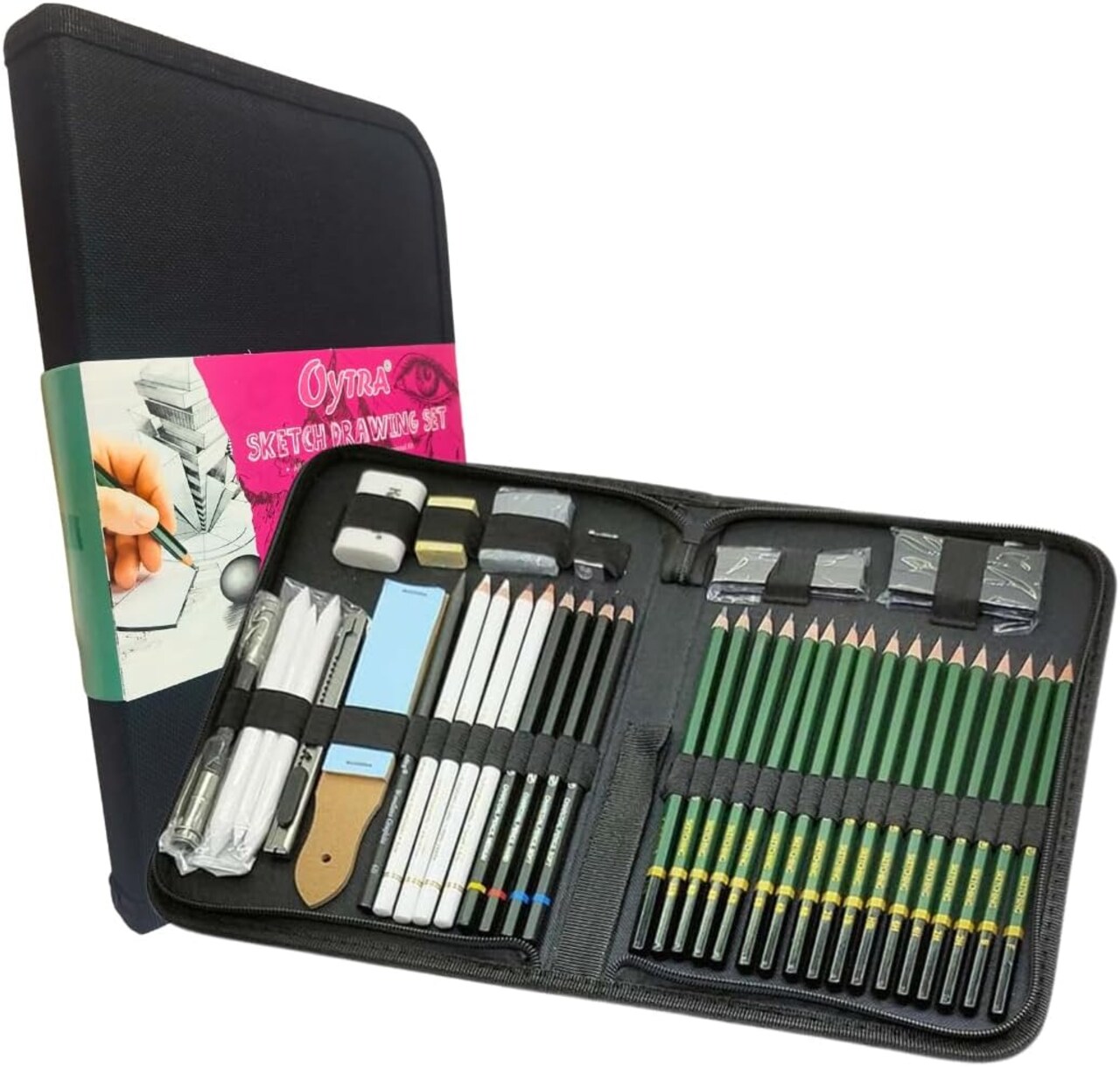 42 Pieces for Drawing Pencils Sketching Kit for Artists Potrait Professional Graphite Hb Drawing